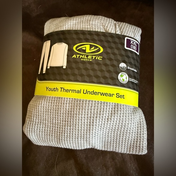 Athletic Works Youth Thermal Underwear Set Size XXL Boys Gray Base‎ Layer - Picture 6 of 6